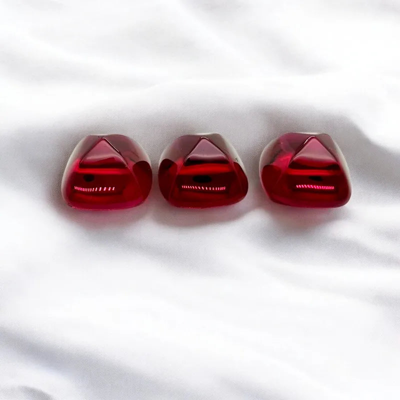Lab Grown Ruby and Emerald  Pigeon Blood Red and Zambian Green Color Sugar Loaf Shape DIY Jewelry Making Material Certificate