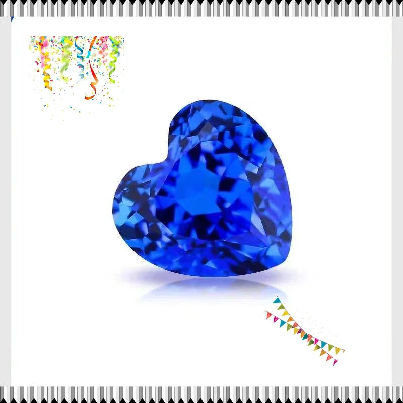 TOPHeart Cut Lab Grown Cobalt Spinel Gemstone