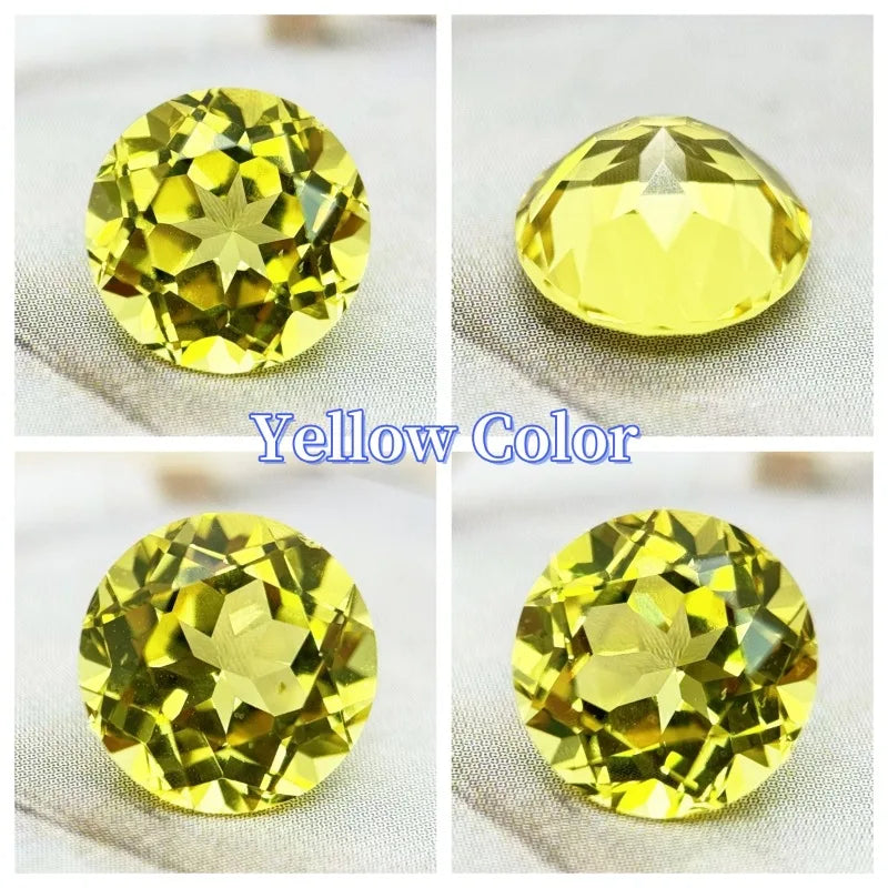 Lab Grown Sapphire Round Cut Pink/Orange/Royal Blue/Yellow/for DIY Jewelry Making Ring Main Materials Selectable AGL Certificate