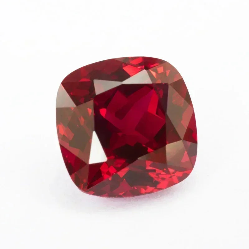 Ruby Pigeon Blood Red Color Wholesale Lab Grown  Cushion Shape DIY Ring Necklace Earrings Main Materials Artificial Gemstone