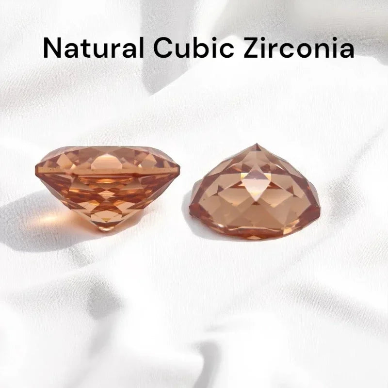 New Cubic Zirconia Octagon Rose Cut Champagen Gemstone Loose Stone For Pendant Earring Jewelry Making