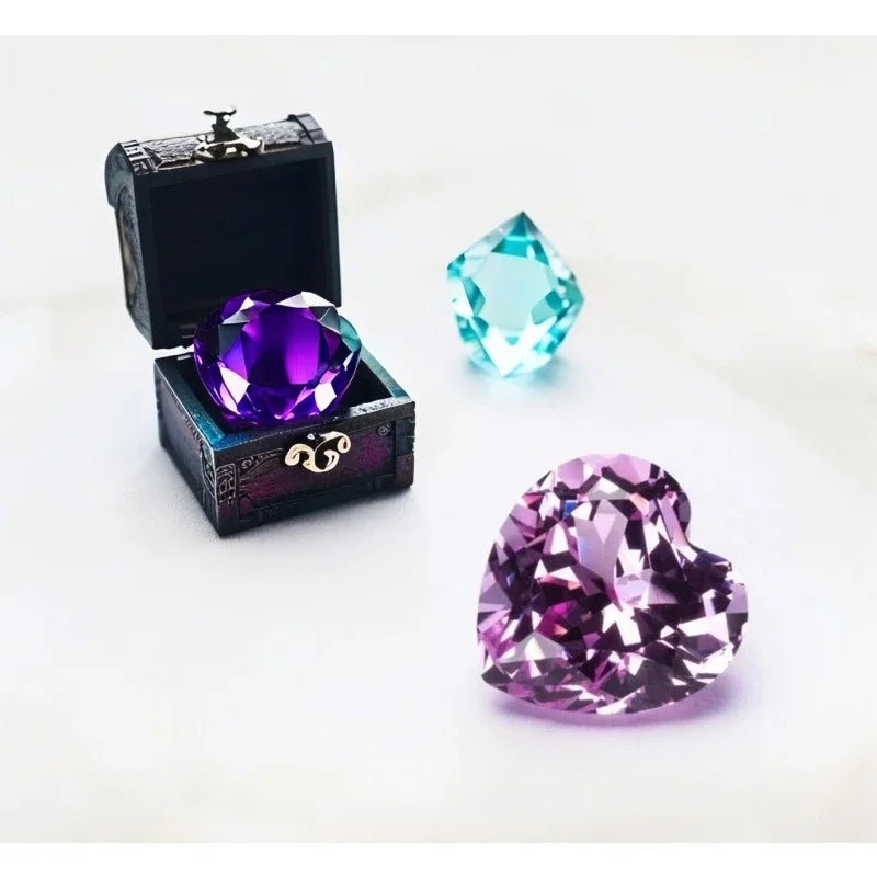 Pink Color Lab Grown Sapphire Heart Shape Charms Advanced Jewelry Rings Earrings Making Extremely Shiny Quality with Certificate