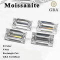 Moissanite Loose Stones D Color VVS1 Rectangle Cut Gemstone Lab Grown Moissanite Diamonds for Diy Jewelry Making Certificate