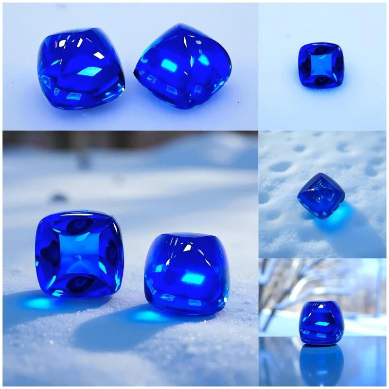 Cobalt Spinel VVS1 Sugar Tower Shape Lab Grown Gemstone Advanced Jewelry Making Materials Certificate Wholesale Natural Colour