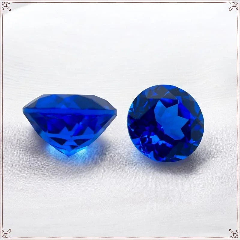 TOPSapphire Round Cut Lab Grown Cobalt Spinel Synthetic Gemstone