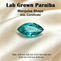 Lab Grown Paraiba Gemstone Marquise Shape Loose Gemstones For Jewelry Setting Multi Shapes Available Round Pear Heart Cushion