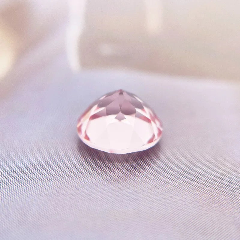 Lab Grown Sapphire Round Shape Morgan Pink Color VVS1 Charms Gemstone for DIY Ring Necklace Earrings Main Materials Certificate