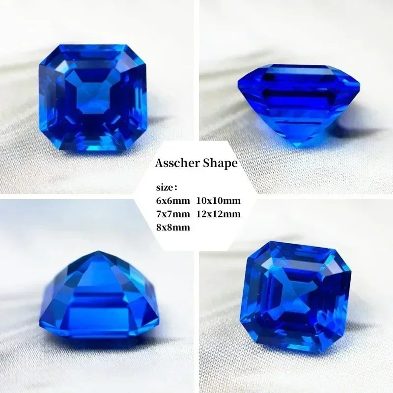 TOPNew Lab Grown Cobalt Spinel Various Shapes Loose Gemstone For Jewelry Making Main Materials Selectable AGL Certificate