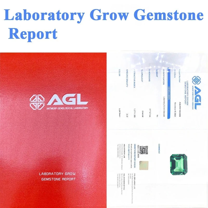 Lab Grown Columbia Emerald 9x11mm  for Jewelry MakingDIY Ring Necklace Earrings Main Materials Selectable Certificate