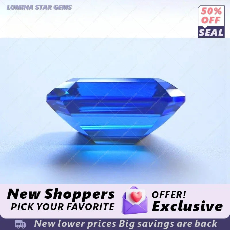 TOPTLab Grown Cobalt Spinel Emeralds Cut Gemstone Beads For Rings Earring Jewelry Making Selectable  AGL Certificate