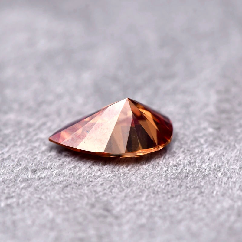 Pear Cut Watermelon Red Color Moissanite Synthetic Gemstone with Certificate DIY Jewelry Setting