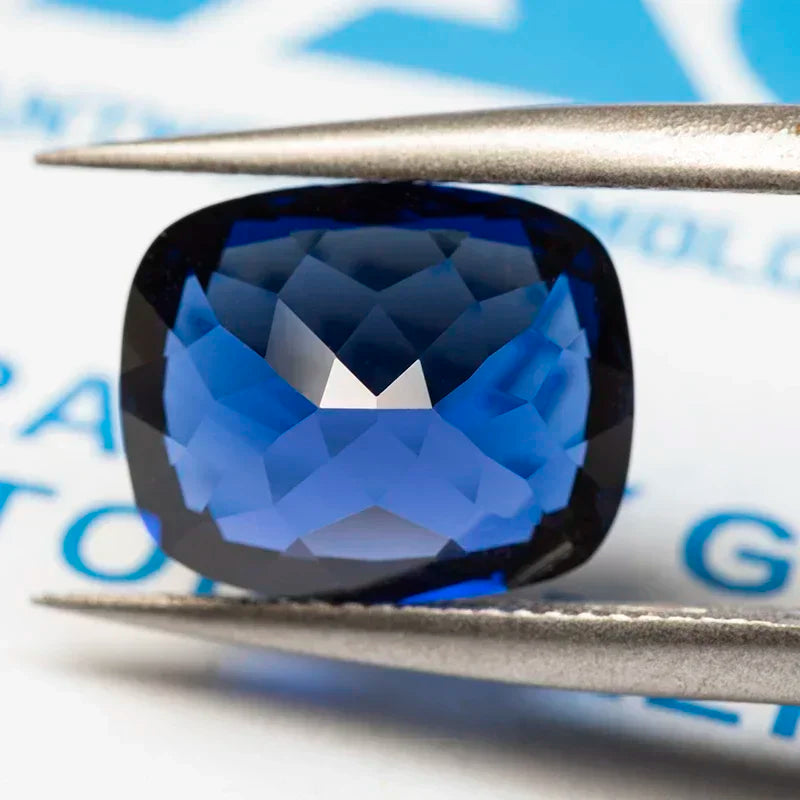Lab Grown Sapphire Rectangel Cushion Shape Royal Blue VVS1 Gemstone for Charms Diy Jewelry Making Selectable  AGL Certificate