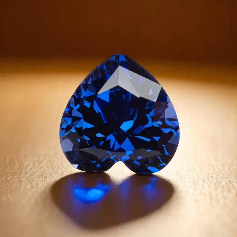 Heart Shape Royal Blue Color Lab Grown Sapphire VVS1 Gemstone for Diy Jewellery Making Materials Selectable AGL Certificate