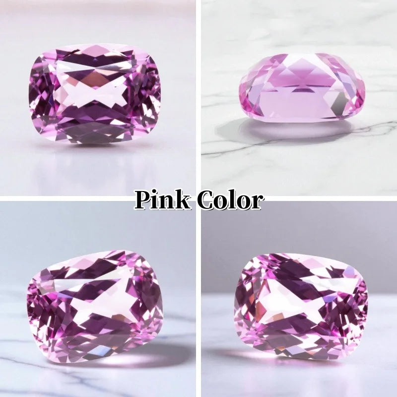 Lab Grown Sapphire High Quality Heart Shape Hot Pink Color for DIY Jewelry Making Ring Main Materials Selectable AGL Certificate