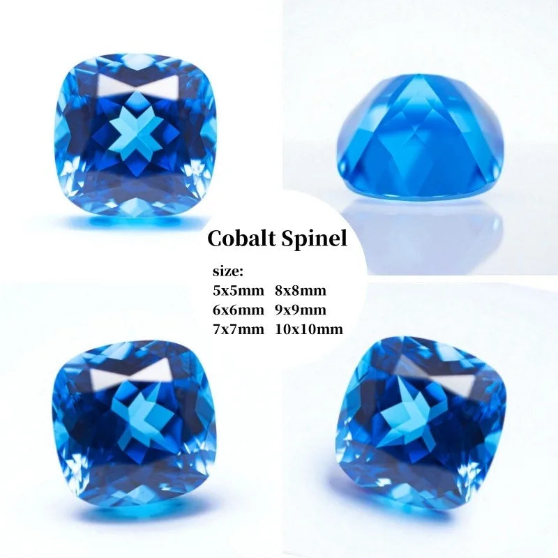 Lab Grown Sapphire Cushion Cut Pink/Orange/Yellow/Cornflower/Royal Blue/Ruby/Paraiba/Cobalt Spinel Selectable AGL Certificate