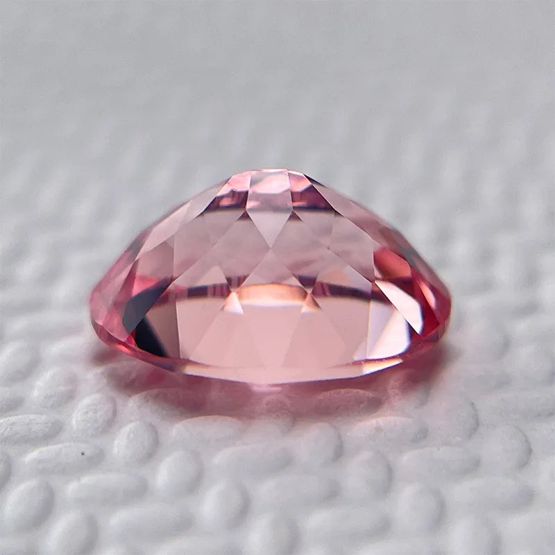 Lab Grown Sapphire Oval Cut Sunrise Pink Color DIY Charms Jewelry Making Main Materials Selectable AGL Certificate