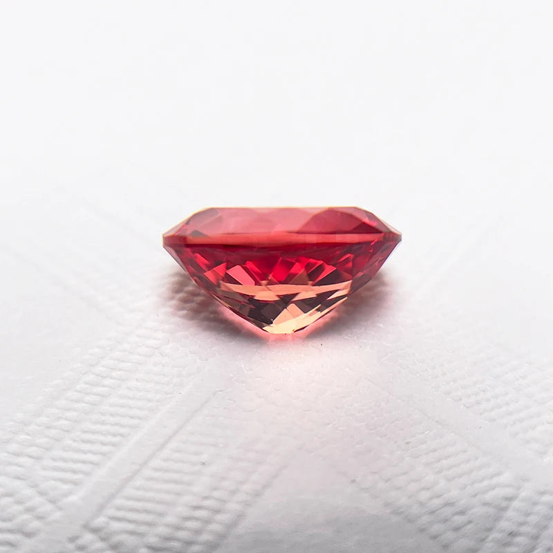 Lab Grown Sapphire Sunset Red Oval Cut  Loose Gemstone Selectable AGL Certificate For Jewelry Making