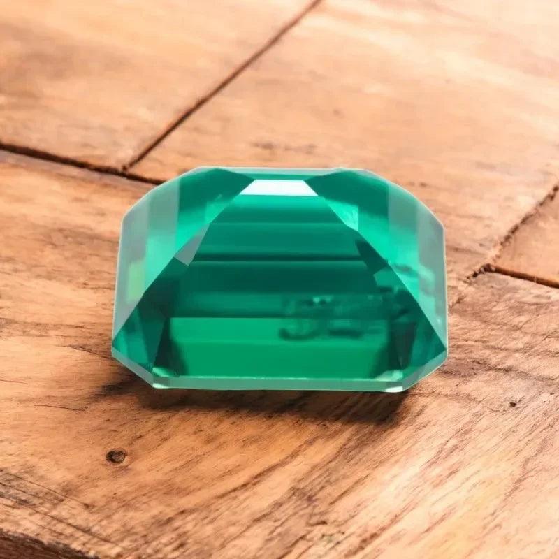 Hydrothermal Colombia Emerald Rectangle Shape Size 10x12mm For Diy Jewelry Making Materials Selectable AGL Certificate