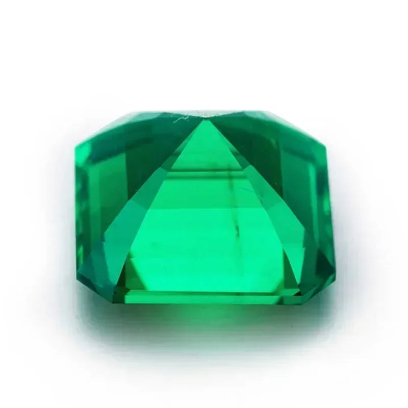 Lab Grown Colombia Emerald Asscher Cut Hydrothermal Green Gemstone for Diy Jewelry Making Material Selectable AGL Certificate