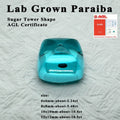 Lab Grown Paraiba Sugar Tower Shape Gemstone for DIY Advanced Jewelry Making Inlay Ring Necklace Selectable AGL Certificate