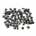 Top Quality Moissanite Round Shape Black Color Primary Colours Small Size Charms Gemstone DIY Ring Necklace Earrings Materials
