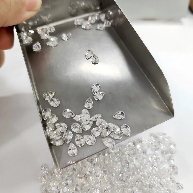 Pear Cut D Color Moissanite Synthetic Gemstone with Certificate Wholesale