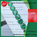 Lab Grown Zambian Emeralds Round Hydrothermal for B-Lab Grown Zambian Emeralds for AGL Certificate for Jewelry Making Natural
