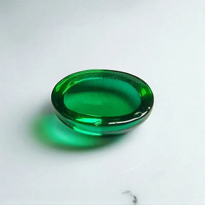 Lab Grown Zambian Emeralds for Jewelry Making Pear Cut Smooth Surface with Natural Inclusions Lab Created Emerald Gemstone