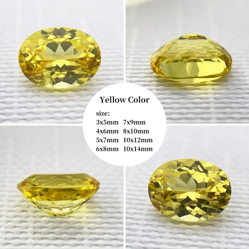 Lab Grown Sapphire Oval Cut Orange Color Loose Stone for DIY Jewelry Making Rings Necklaces Selectable AGL Certificate