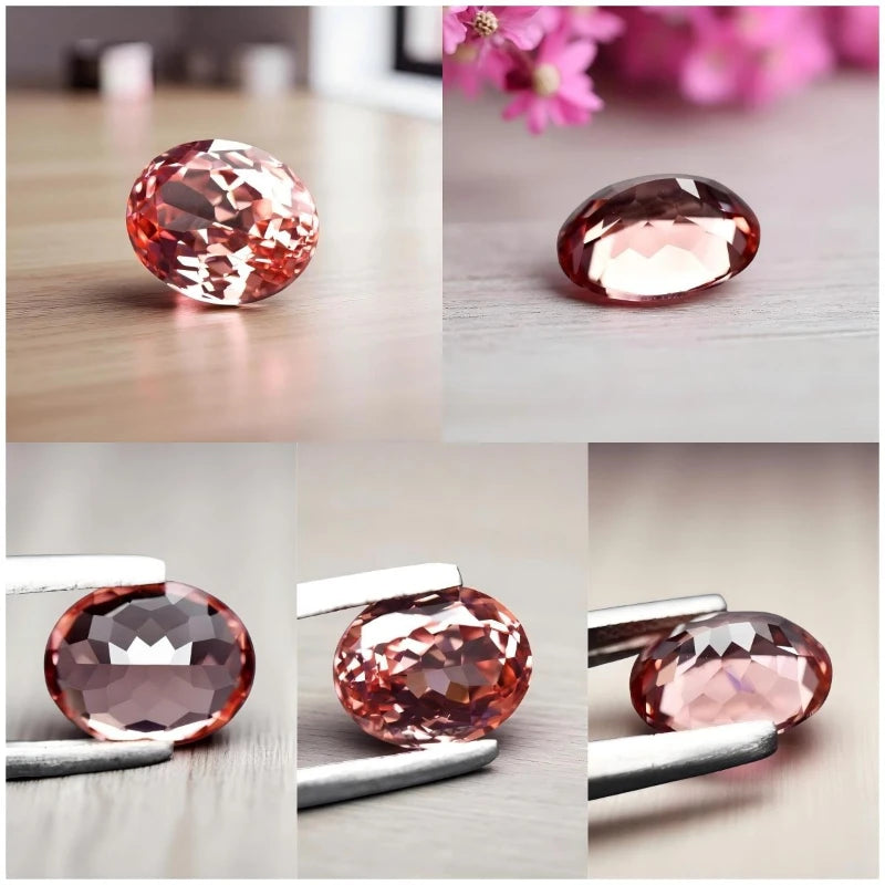 Lab Grown Padparadscha Red Lotus Color Cushion Shape VVS1 Advanced DIY Jewelry Charms Rings Earrings Making with Certificate