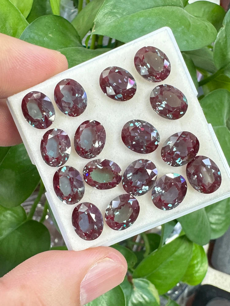 Lab Grown alexandrite stone oval cut color change stone gemstone for diy jewelry making with certificate