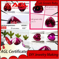 Lab Grown Ruby Pigeon Blood Red L Heart Cut VVS1 for Charms DIY Jewelry Making AGL Certificate Lab Grown Sapphire Blue Pink