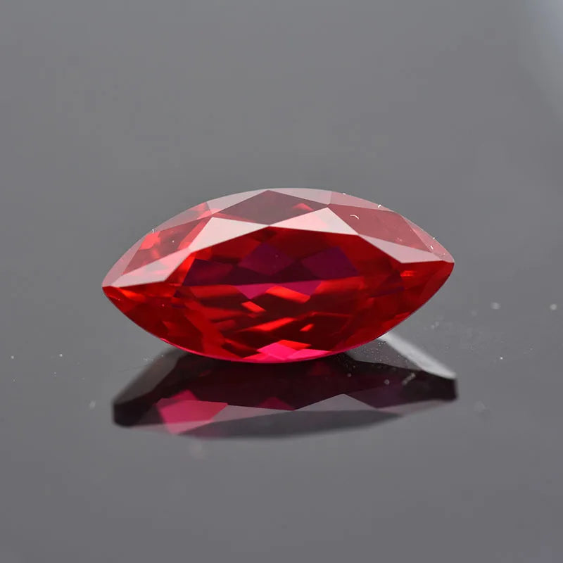 Lab Grown Ruby Marquise Cut Pigeon Blood Red Gemstone DIY Charms Jewelry Making Main Materials Selectable AGL Certificate
