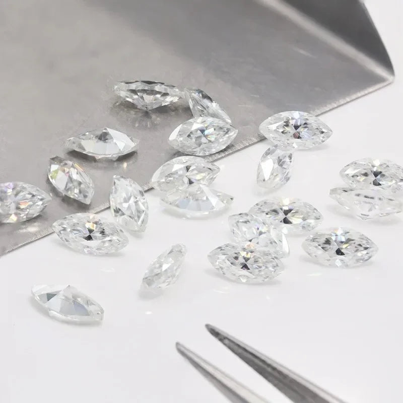 Moissanite Marquise Cut VVS1 with Certificate High Quality Loose Gemstones for Custom Jewelry Making