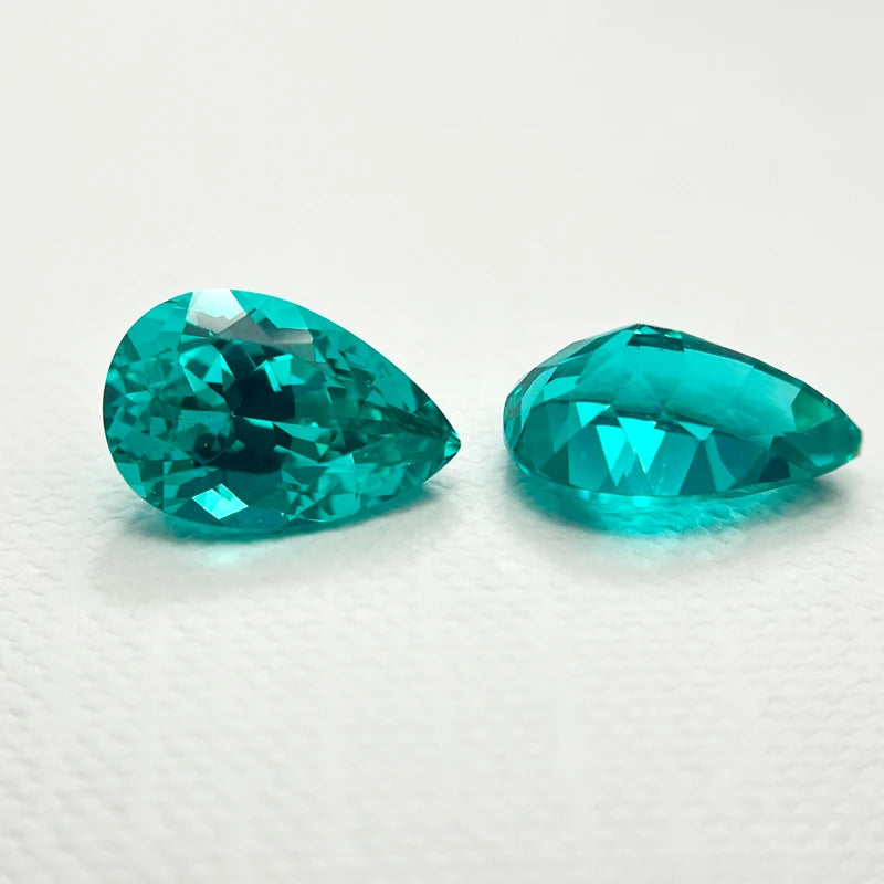 Paraiba Lab Grown Stone Charm Gemstone for DIY Advanced Jewelry Making Inlay Ring Necklace Bracelet Selectable Certificate