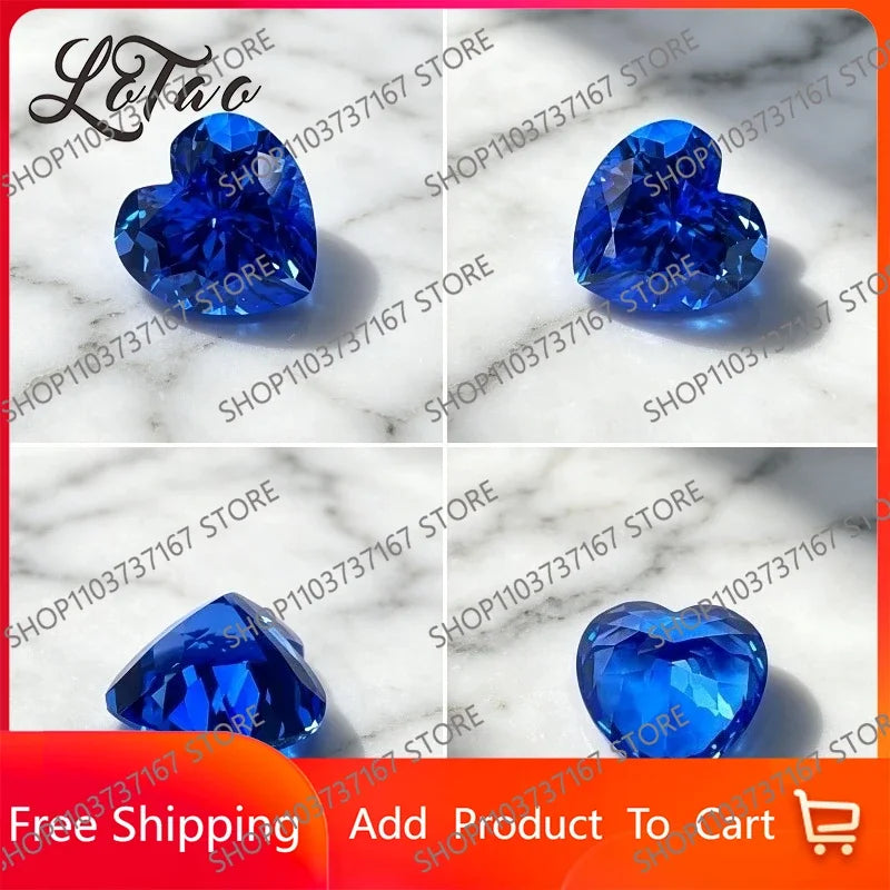 TOPLab Grown Cobalt Spinel Multiple Shapes Gemstone for DIY Ring Necklace Earrings Main Materials Selectable AGL Certificate