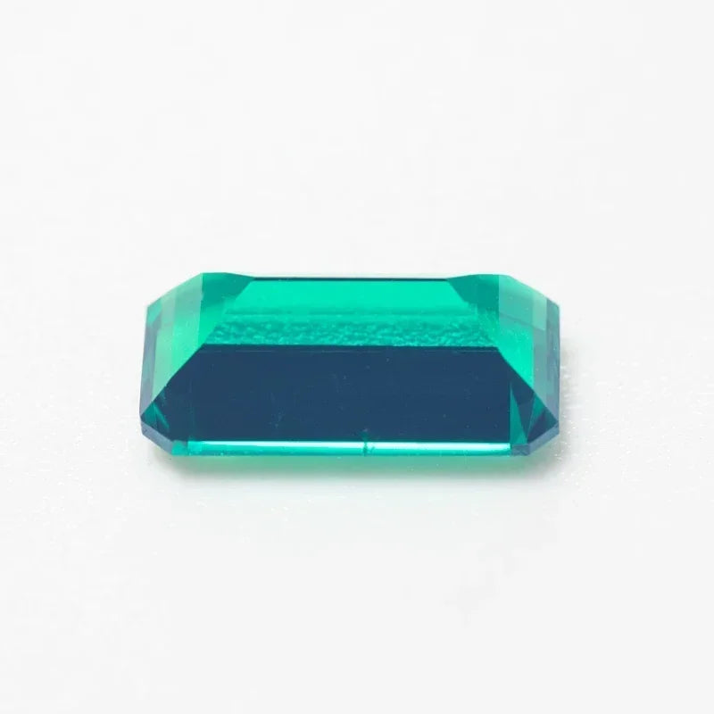 Laboratory Emerald Rectangle Shape Hydrothermal Colombia Size 10x14mm For Diy Jewelry Making Materials Selectable AGL Certificat