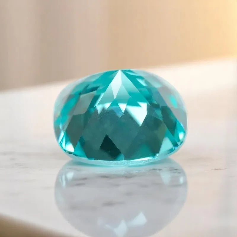Lab Grown Paraiba Cushion Cut Charms GemstoneExtremely Shiny Quality DIY Ring Necklace Earrings Main Materials Certificate