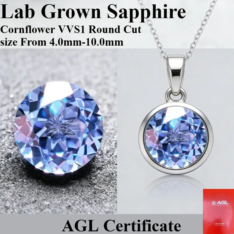 Lab Grown Sapphire Cornflower Color Pear Shape Charm Gemstone  Advanced Jewelry Rings Earrings Making with AGL Certificate