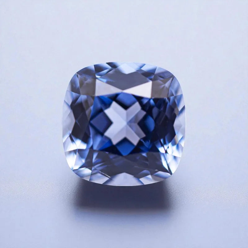 Lab Grown Sapphire Cushion Cut Cornflower Color DIY Charms Jewelry Ring Earring Making Main Materials Selectable AGL Certificate
