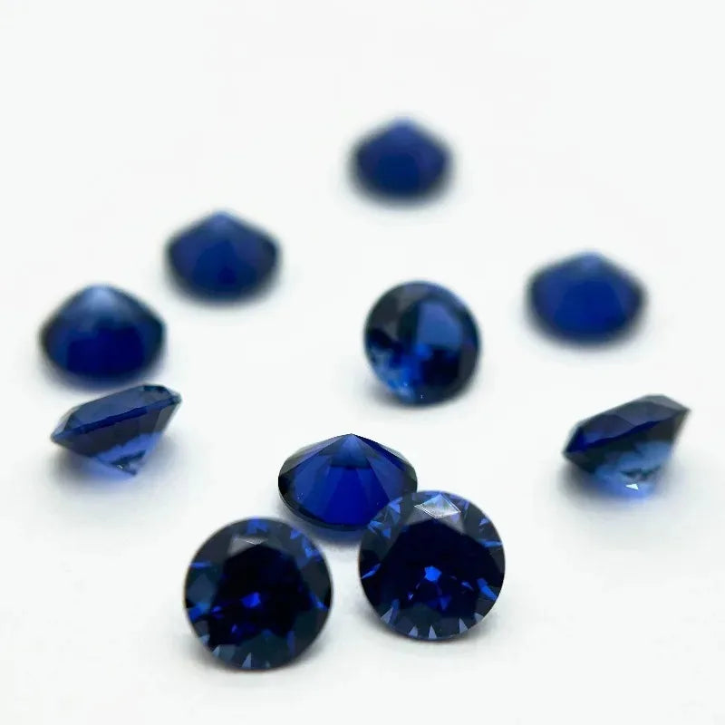 Lab Grown Sapphire Round Cut 1.0mm To 5.0mm Royal Blue for Lab Created Sapphire Jewelry Making Wholesale Bulk 10 Pieces Minimum