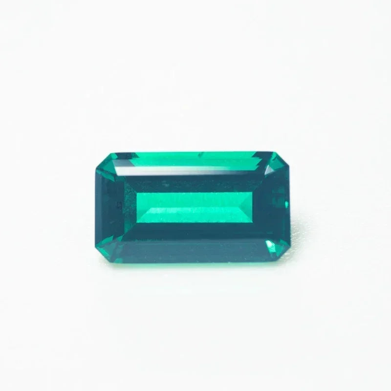 Laboratory Emerald Rectangle Shape Hydrothermal Colombia Size 7x12mm For Diy Jewelry Making Materials Selectable AGL Certificate
