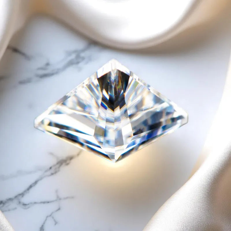 Moissanite Stone Triangle Cut Super White D Color VVS1 DIY Ring Charms Necklace Earrings Main Materials with Certificate