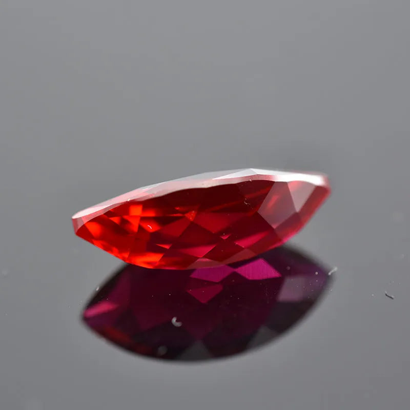 Lab Grown Ruby Marquise Cut Pigeon Blood Red Gemstone DIY Charms Jewelry Making Main Materials Selectable AGL Certificate