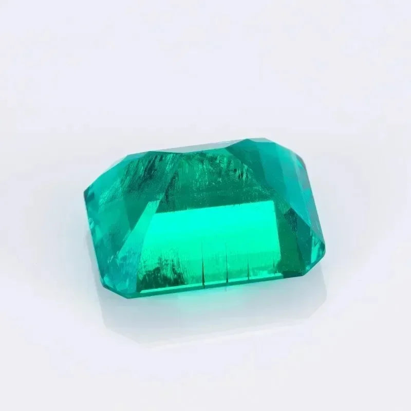 Lab Grown Columbia Emerald Gemstone Charms Beads Green Color Gemstones for Diy Jewelry Making Selectable AGL Certificate