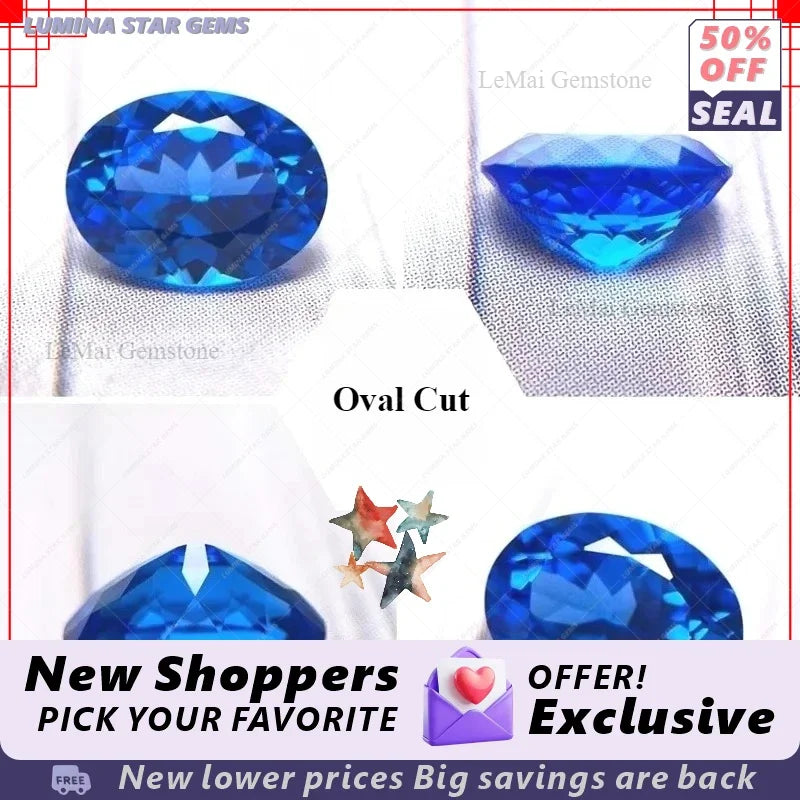 TOPTLab Grown Cobalt Spinel Various Shape Loose Gemstone For Diy Ring Necklace Earrings Main Materials Selectable AGL Certificat
