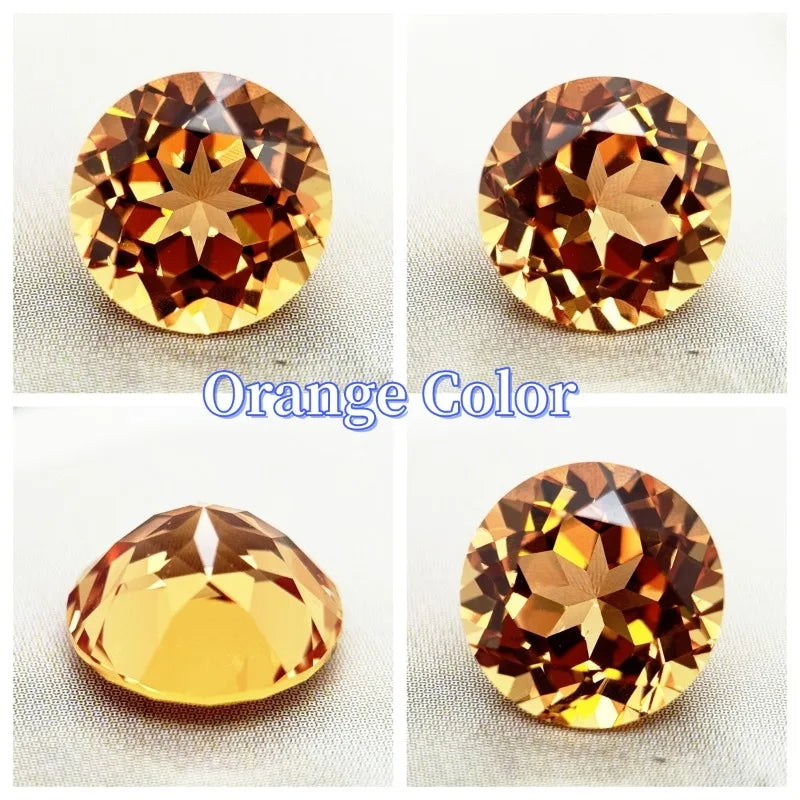 Lab Grown Sapphire Royal Blue Color Round Shape Charm Gemstones for Diy Jewelry Making Material Selectable AGL Certificate