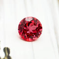 Lab Grown Sapphire Round shape Sunset Red Color Gemstone DIY Ring Necklace Earrings Main Materials Selectable AGL Certificate