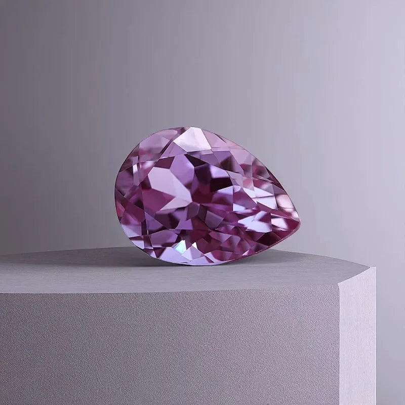 Lab Grown Alexandrite Colorful Pear Shape Loose Gemstone with AGL Certificate for Earrings Ring Jewelry Making