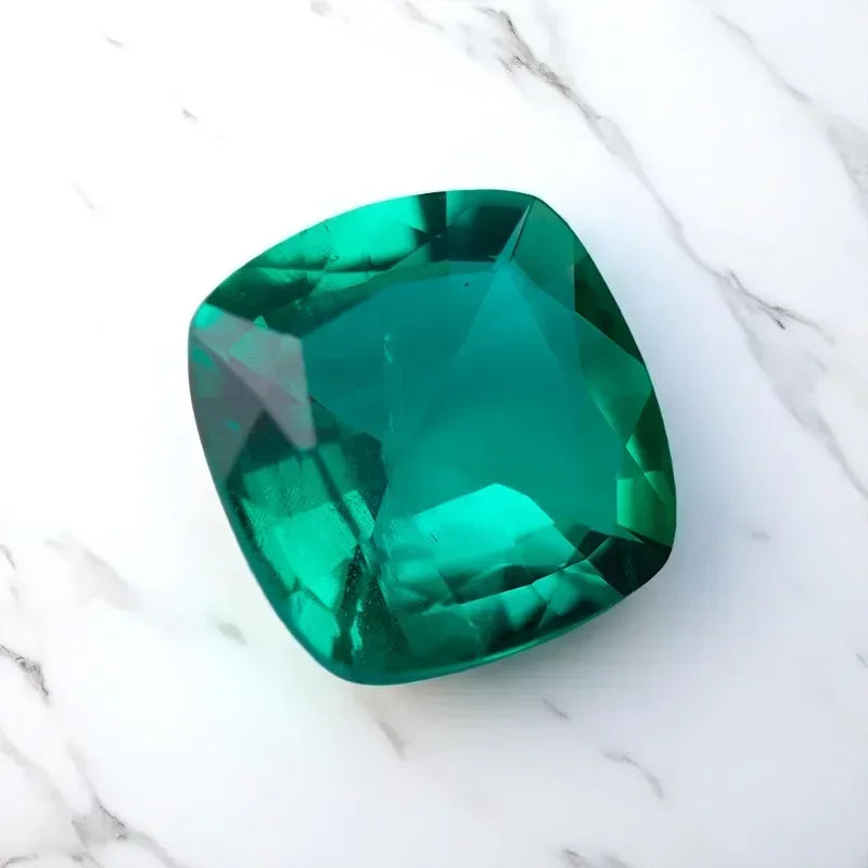 Laboratory Colombia Emerald Green Color Cushion Shape Gemstone Charms Beads for Diy Jewelry Rings Pendants Making AGL Certificat